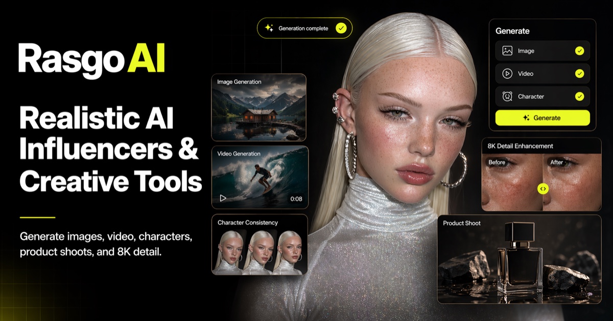 Rasgo AI - Generate Realistic AI Influencers Consistently